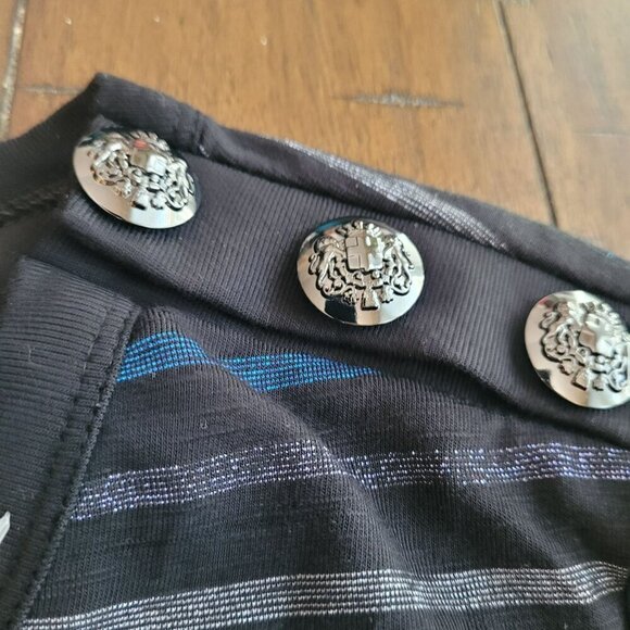 White House Black Market Striped Long-Sleeve Dress With Side Ruching size S - Picture 4 of 7